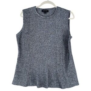 Ann Taylor Sleeveless Knit Top Women's Large Heathered Pullover